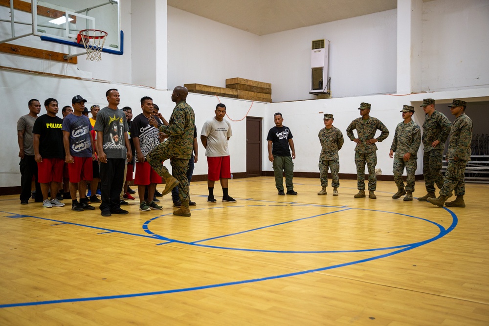 KM23: Chuuk State Police Academy Learns Marching Drill