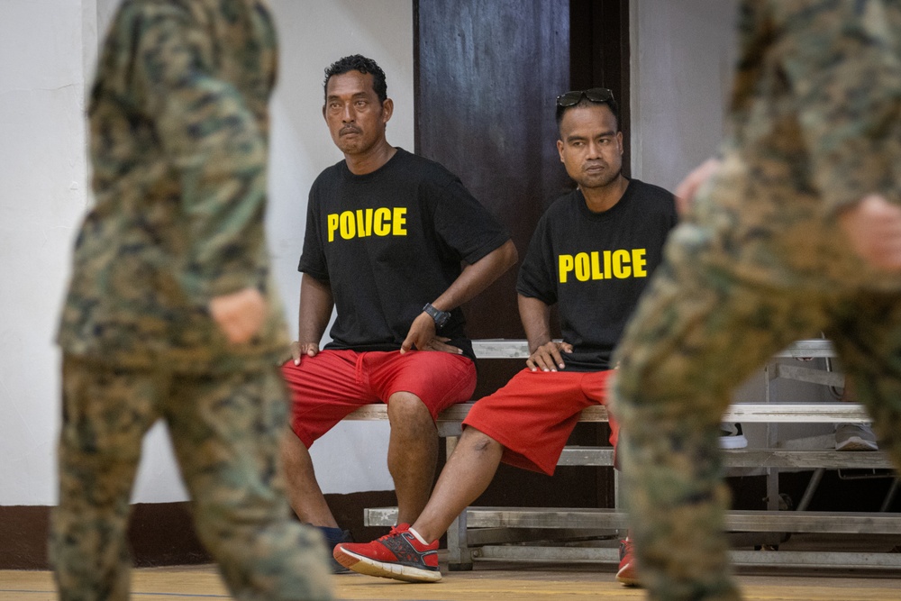 KM23: Chuuk State Police Academy Learns Marching Drill