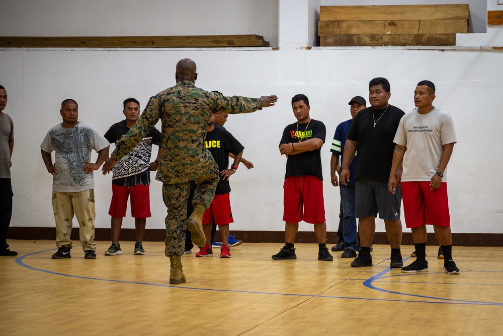 KM23: Chuuk State Police Academy Learns Marching Drill