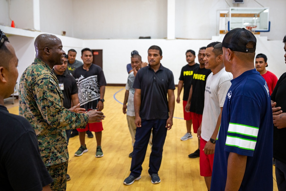 KM23: Chuuk State Police Academy Learns Marching Drill