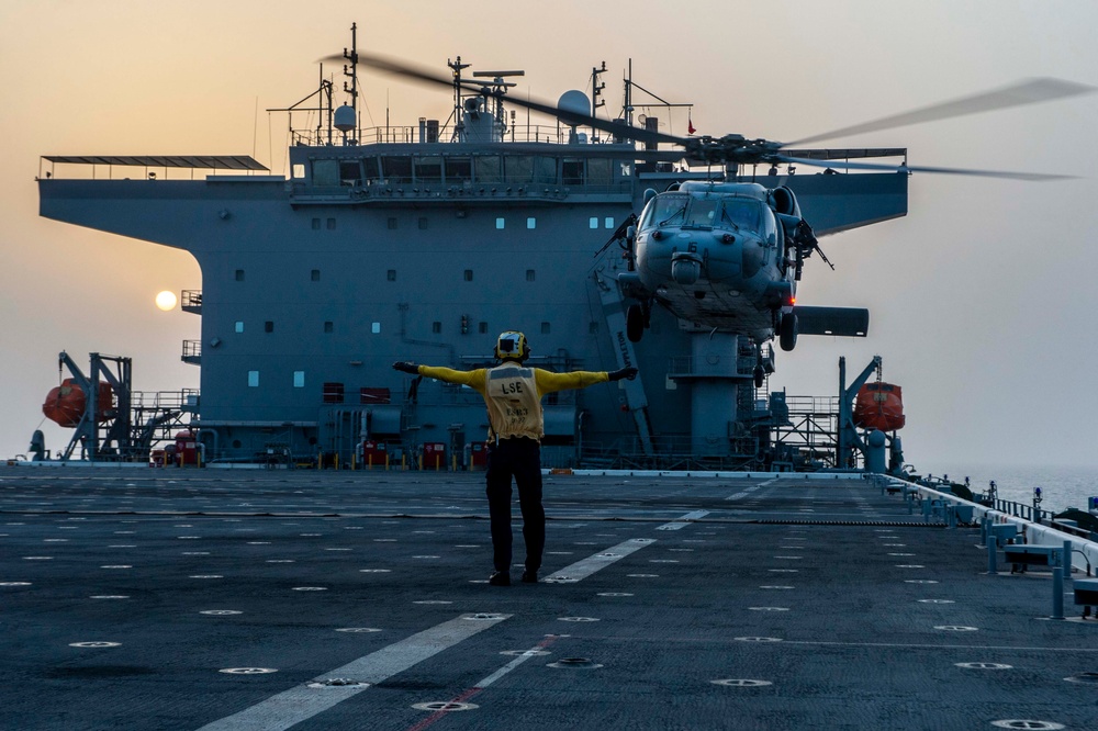 USS Lewis B. Puller Night Helo Operations