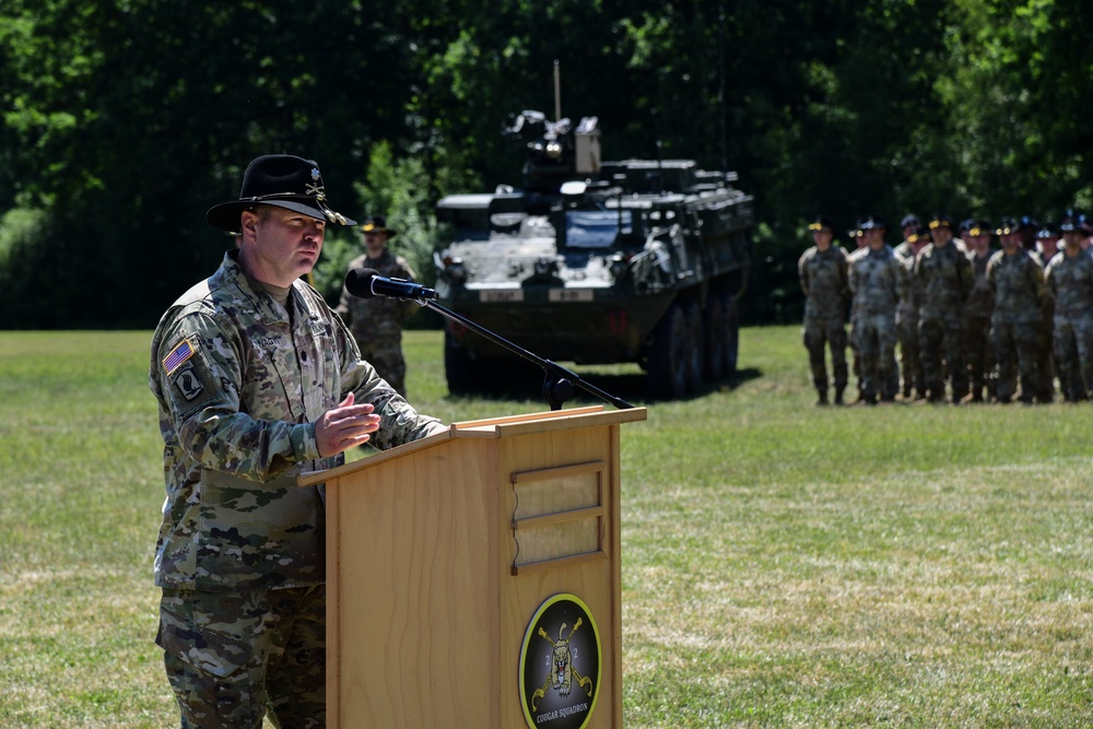 2nd Squadron, 2nd Cavalry Regiment Change of Command