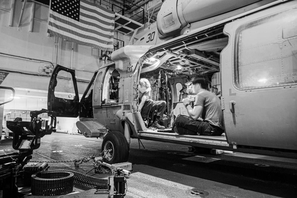 USS Lewis B. Puller Night Helo Operations