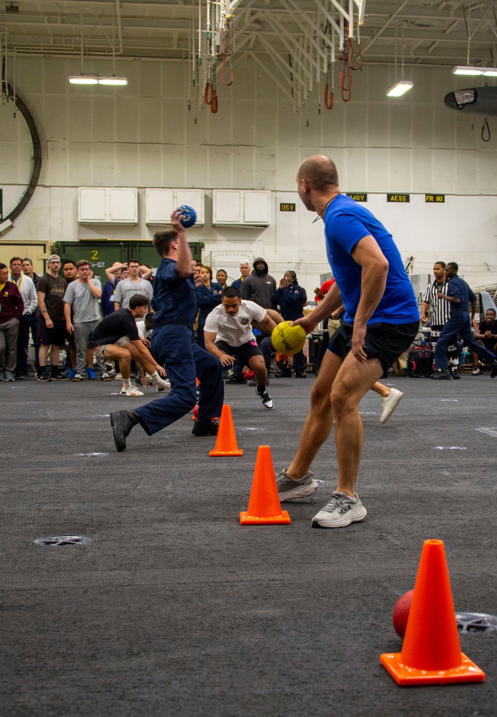 USS Carl Vinson (CVN 70) Sailors Play Dodgeball