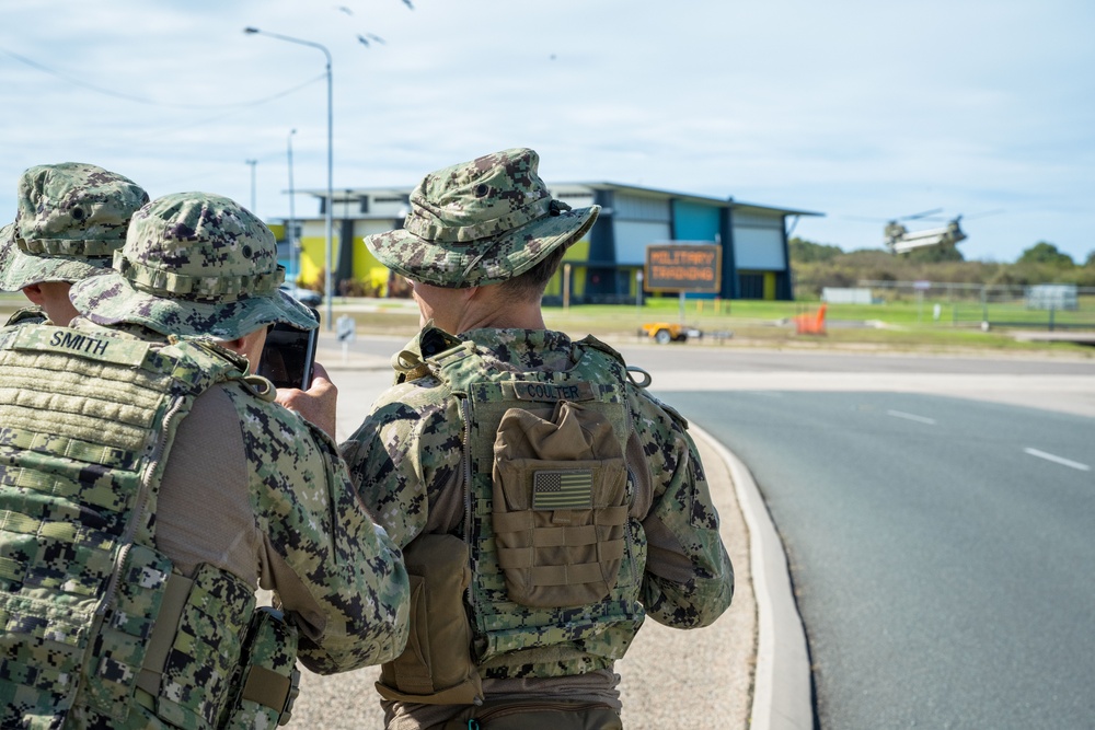 U.S. Coast Guard Port Security Unit 312 observers exercise Sea Raider during Operation Talisman Sabre 2023