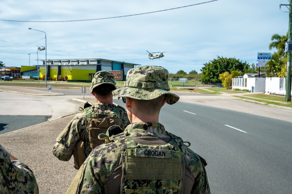 U.S. Coast Guard Port Security Unit 312 observers exercise Sea Raider during Operation Talisman Sabre 2023