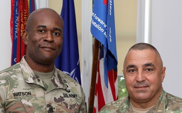 American and Romanian Sergeants Major reunite through NATO