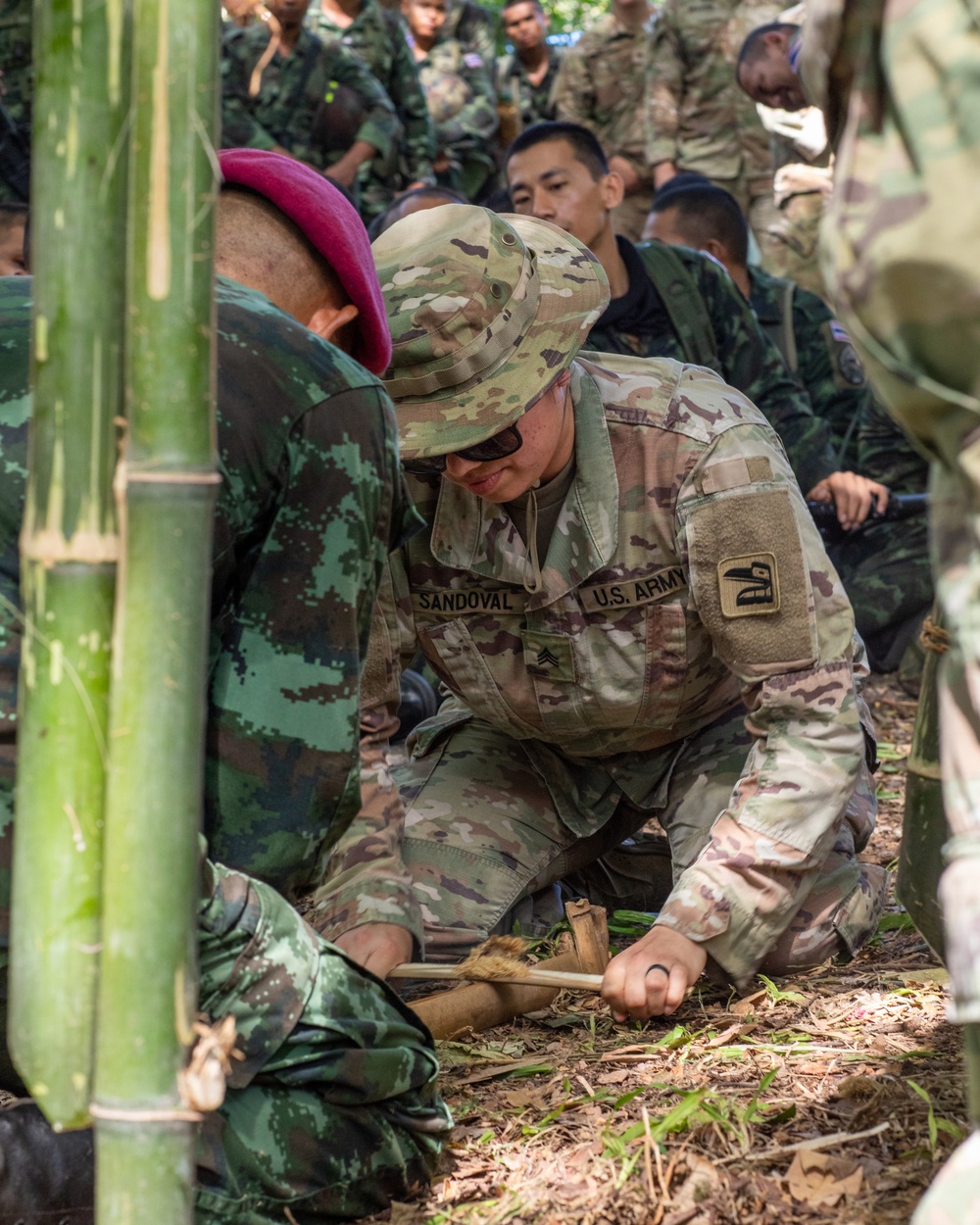 U.S. Army and Royal Thai Army conduct jungle training during Exercise Hanuman Guardian 2023