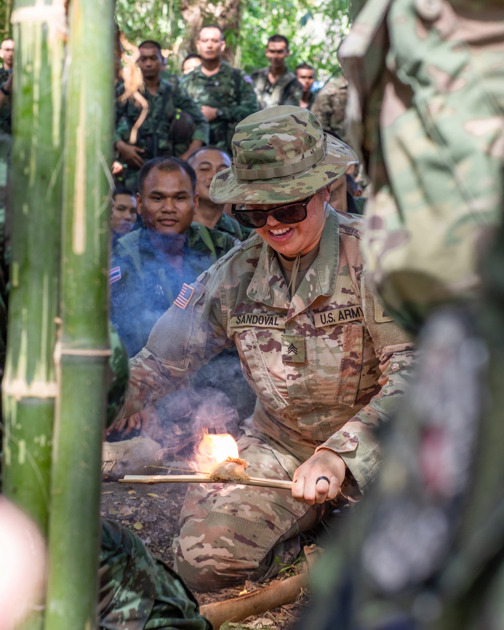 U.S. Army and Royal Thai Army conduct jungle training during Exercise Hanuman Guardian 2023