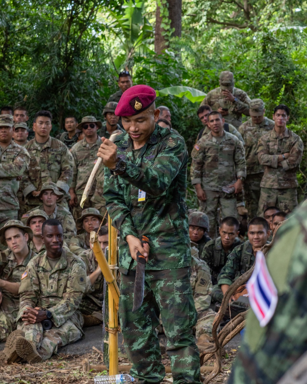 U.S. Army and Royal Thai Army conduct jungle training during Exercise Hanuman Guardian 2023