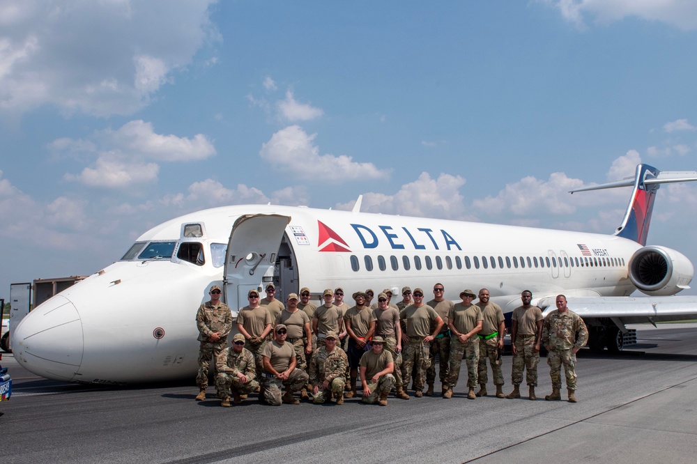 145th Airlift Wing Assists with Aircraft Lift Following Emergency Landing