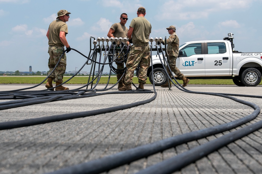 145th Airlift Wing Assists with Aircraft Lift Following Emergency Landing