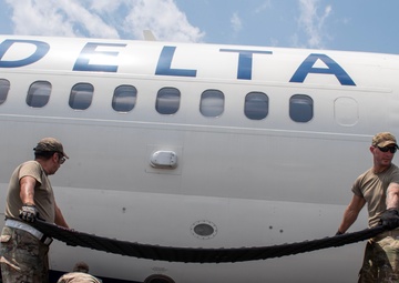 145th Airlift Wing Assists with Aircraft Lift Following Emergency Landing