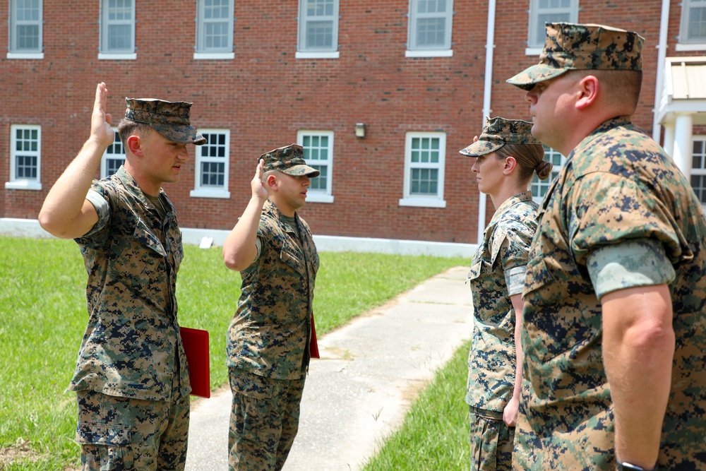 24th MEU Re-enlistment ceremony