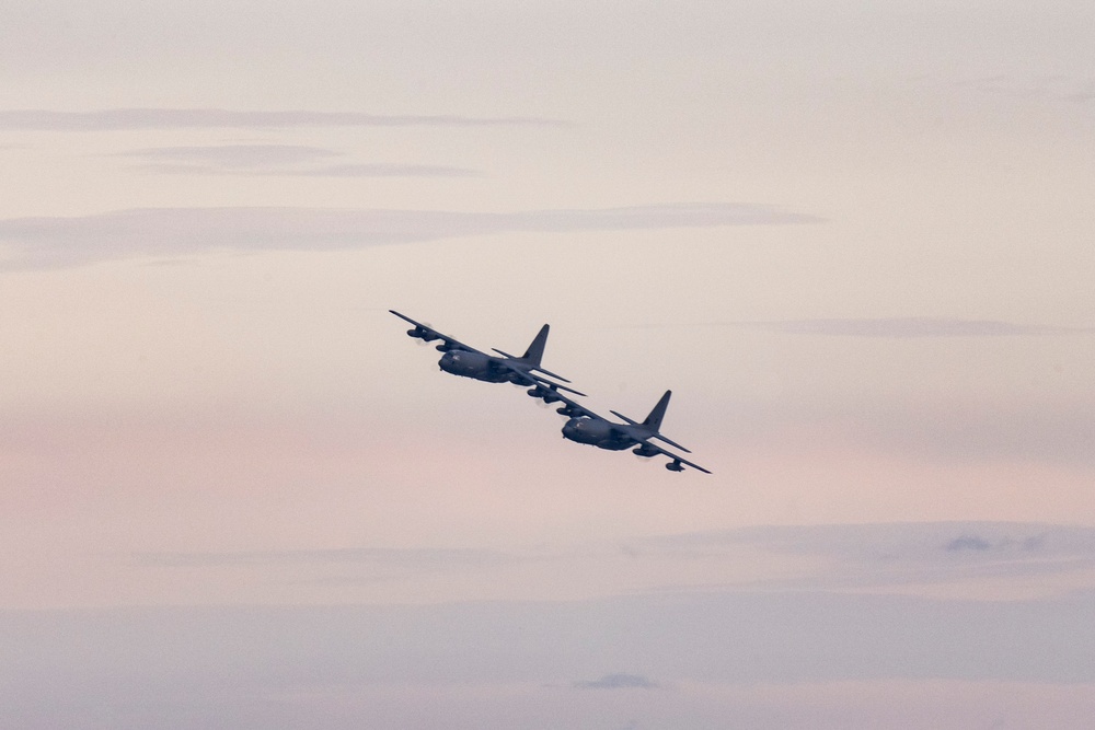 AFSOC MC-130J’s train formation flight