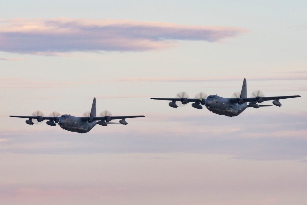 AFSOC MC-130J’s train formation flight