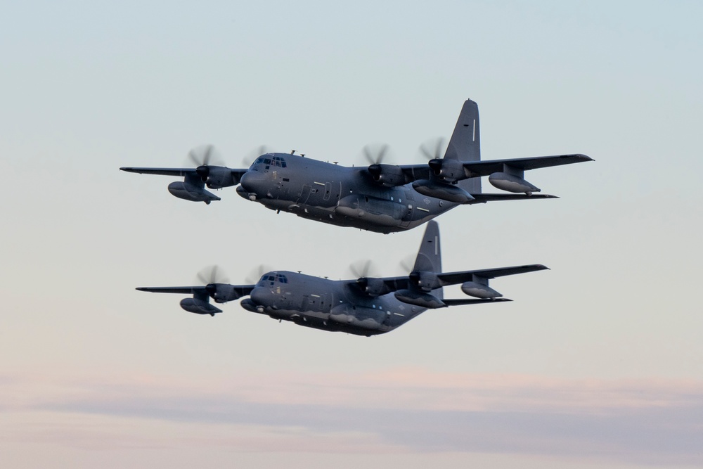 AFSOC MC-130J’s train formation flight