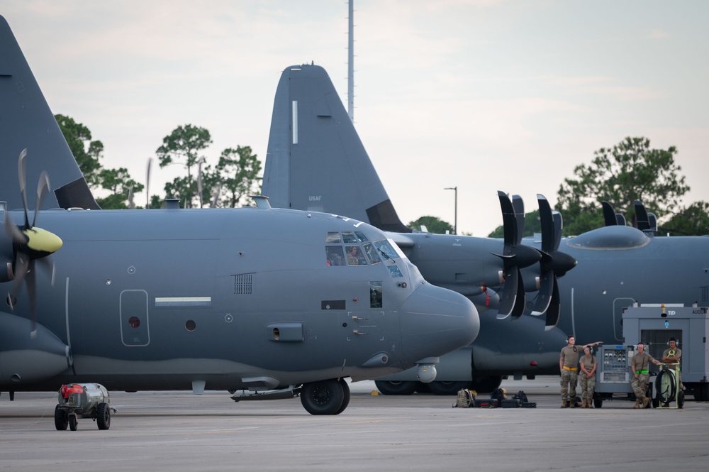 AFSOC MC-130J’s train formation flight