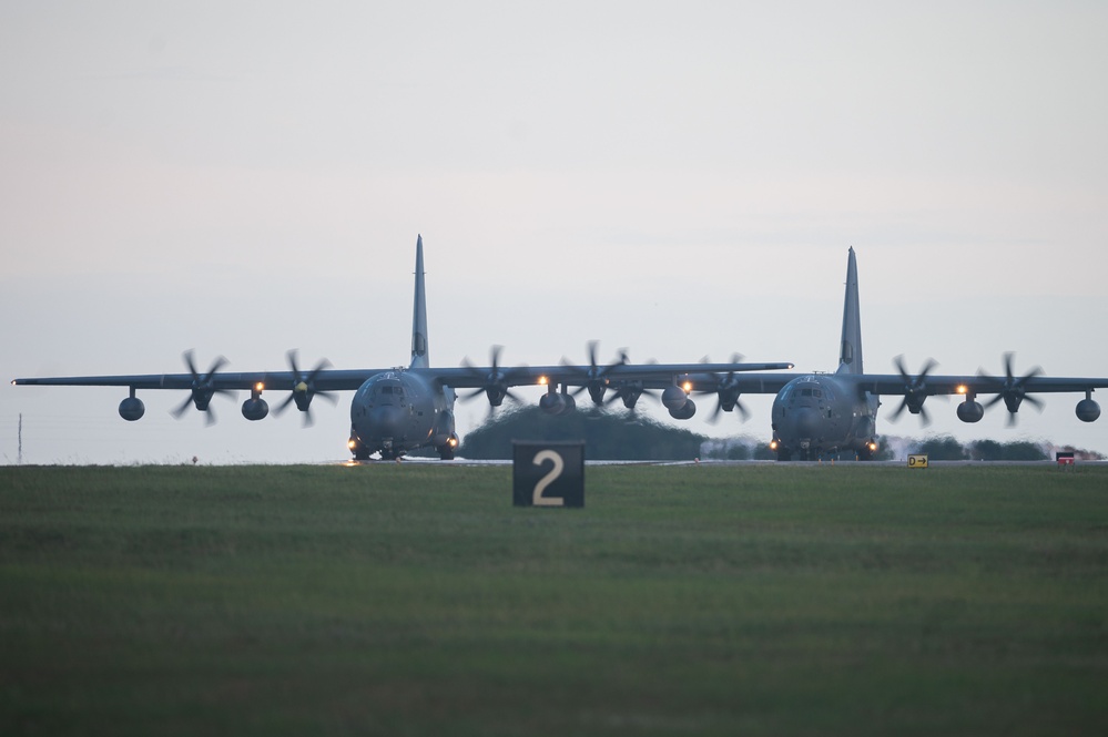 AFSOC MC-130J’s train formation flight