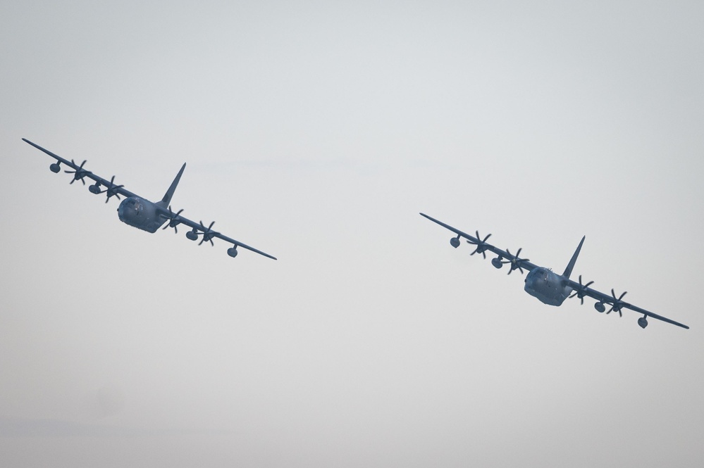 AFSOC MC-130J’s train formation flight