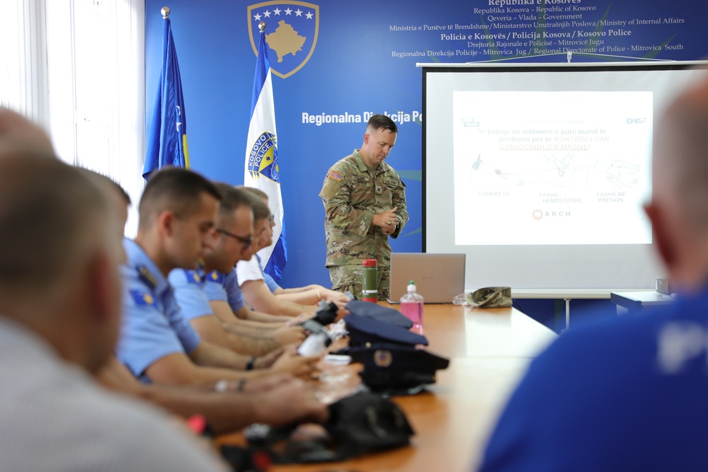 KFOR medical refresher with Kosovo Police