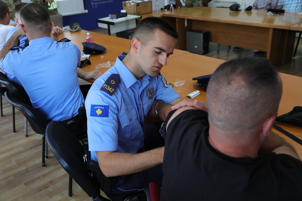 KFOR medical refresher with Kosovo Police