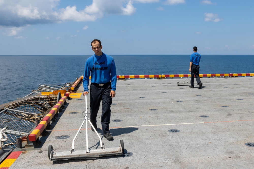 USS Bataan Sailors prepare for flight operations