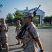 Candidates with Officer Candidate School practice close order drill at the Parade Deck on Marine Corps Base Quantico