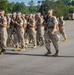 Candidates with Officer Candidate School practice close order drill at the Parade Deck on Marine Corps Base Quantico
