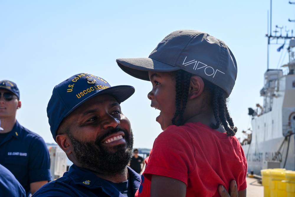 USCGC Legare returns home following a 69-day patrol in the Florida Straits