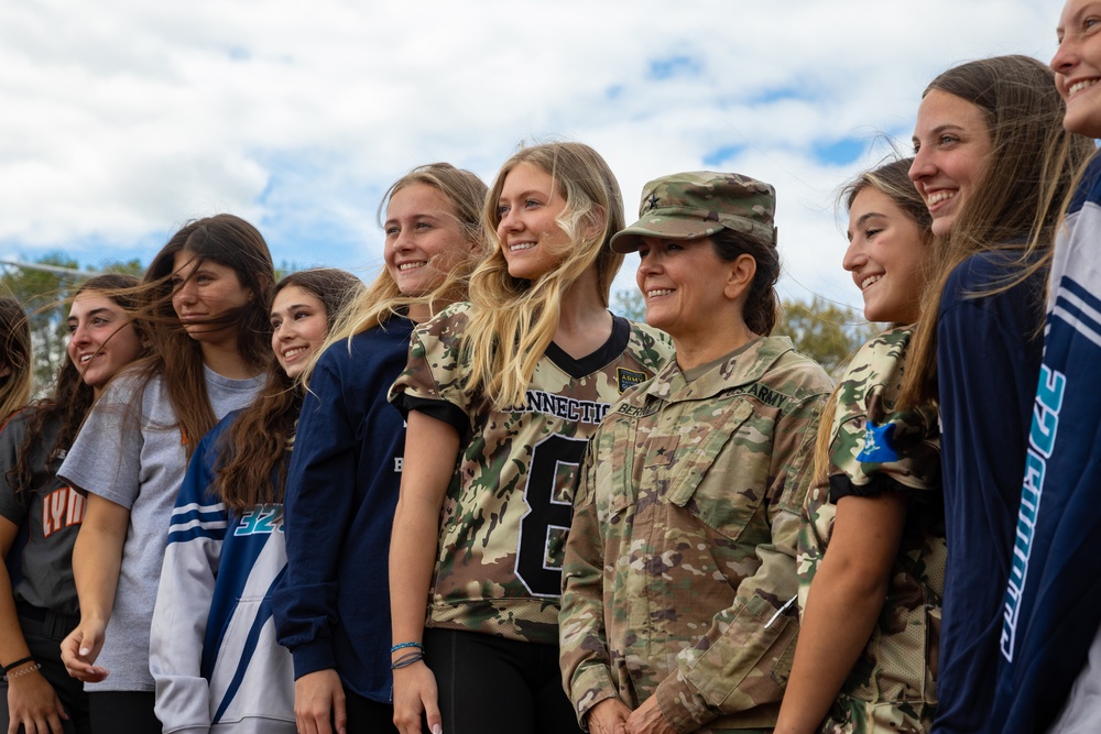 Connecticut Army National Guard aids in creation of CT's first high school girls flag