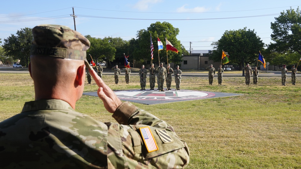 Command Sgt. Maj. William A. Justice Relinquishment of Responsibilities Ceremony