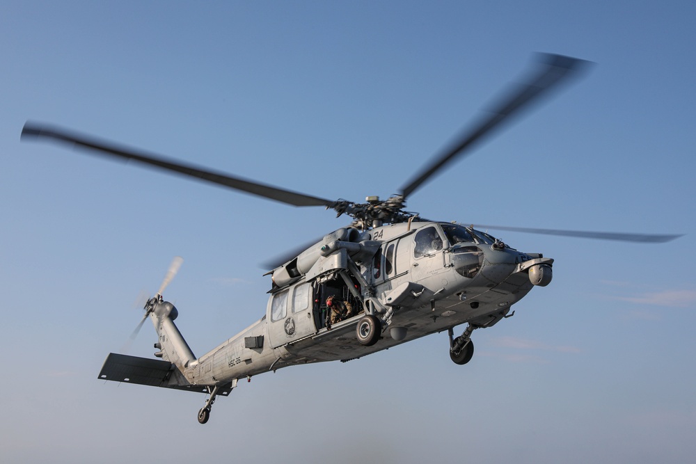 USS Carter Hall Conducts Flight Operations