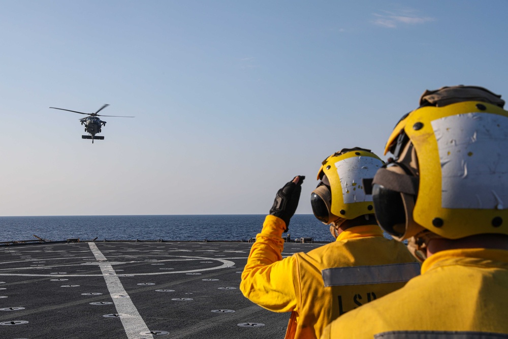 USS Carter Hall Conducts Flight Operations