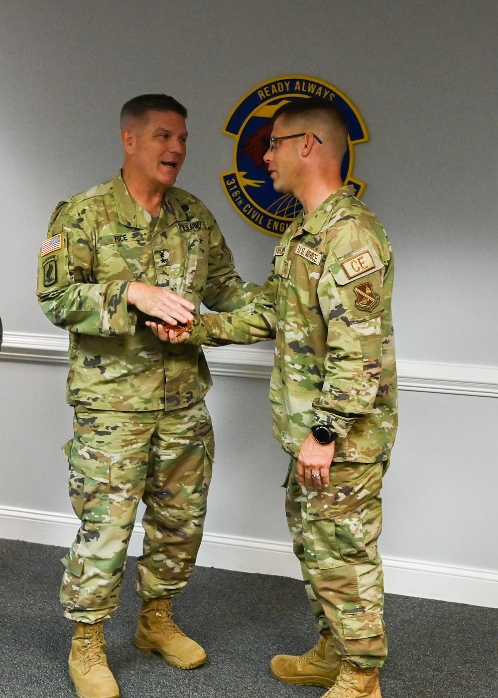 263rd Army Air and Missile Defense Command commander recognizes 316th Civil Engineer Squadron