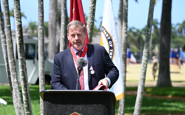 Deatrick relinquishes responsibility for Army installations in the Pacific