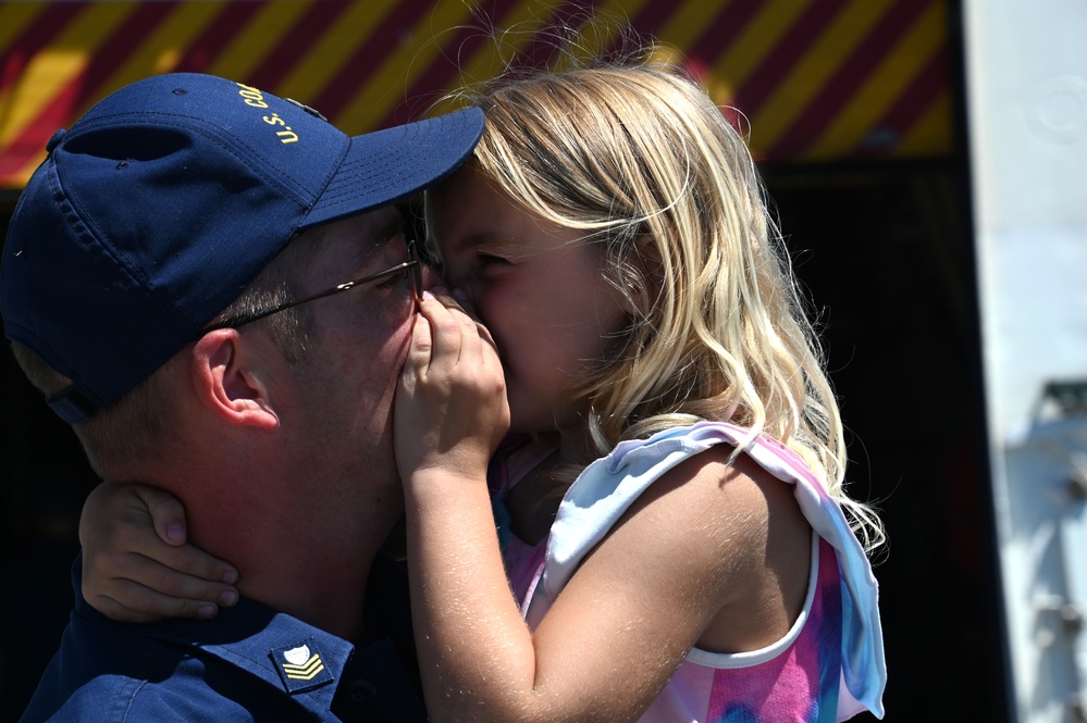 U.S. Coast Guard Cutter Stratton returns home from 118-day Indo-Pacific patrol