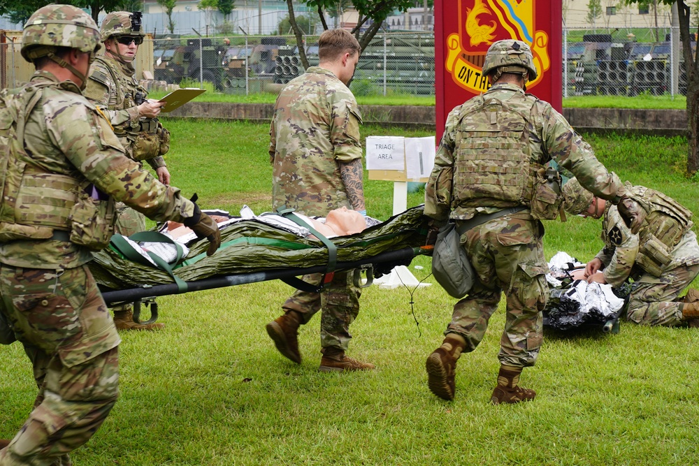210th Field Artillery Brigade Medics Conduct MASCAL Training Event