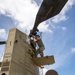 U.S. Army Sgt. 1st Class Marlon Villegas works to connect intimate components between the rotor blades and main rotor on a CH-47 Chinook helicopter