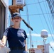 USCGA Cadet stands deck watch