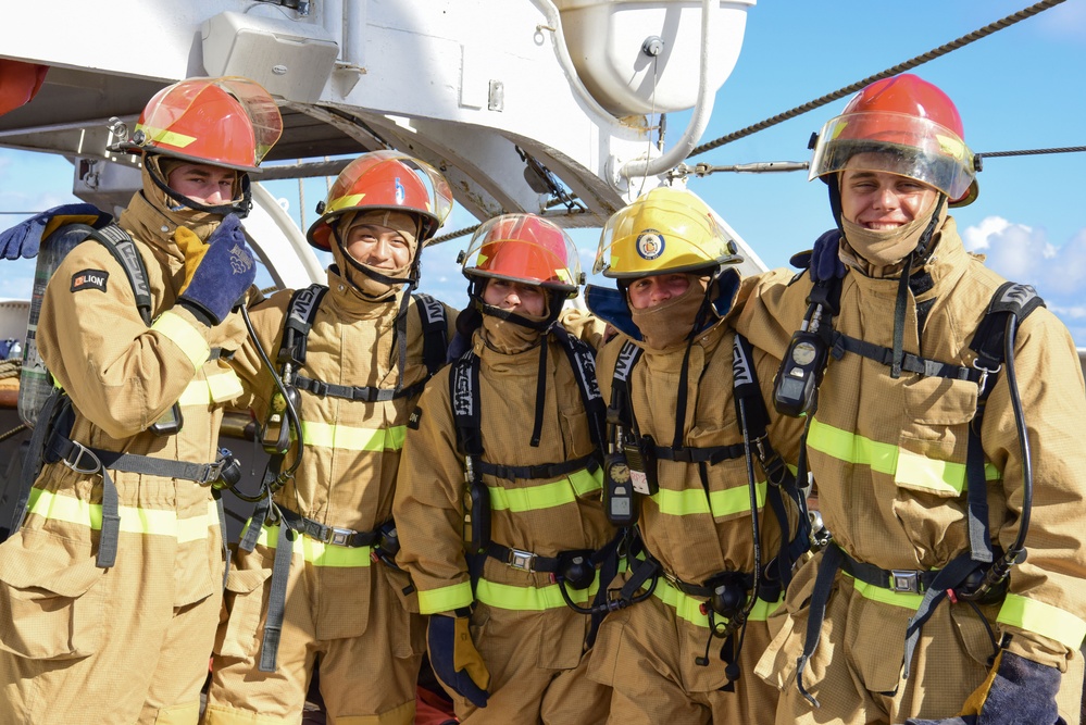 USCGC Eagle damage control training