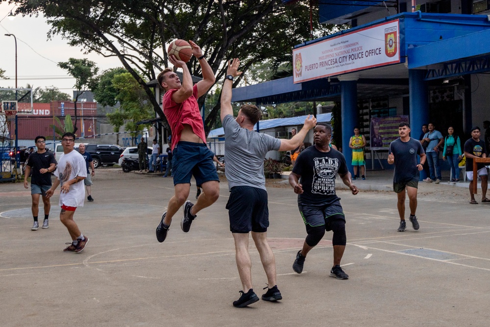 Game on: U.S. Marines play ball with Filipino Fire and Police Department