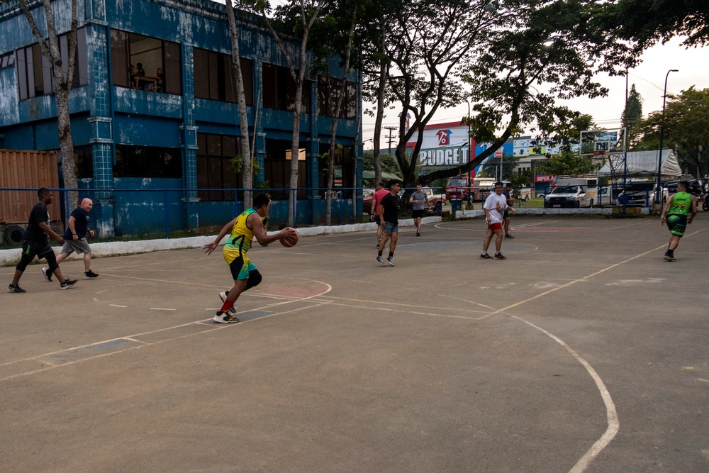 Game on: U.S. Marines play ball with Filipino Fire and Police Department