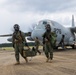 Marine Aerial Refueler Transport Squadron (VMGR) 252 trains with mission-oriented protective posture gear in a KC-130J Super Hercules