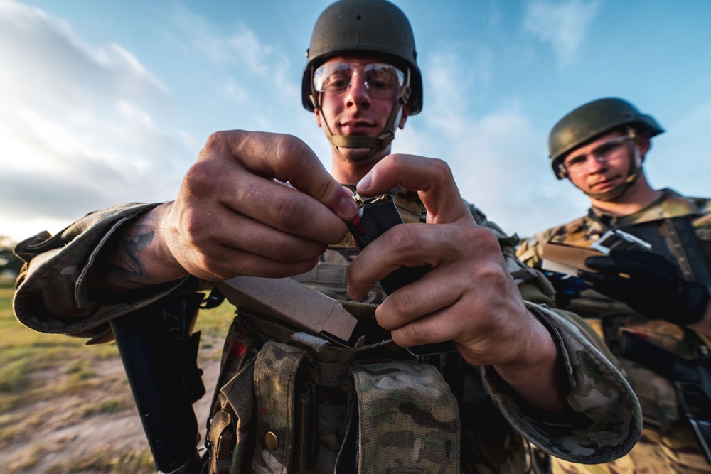 Security Forces trainees practice building clearing