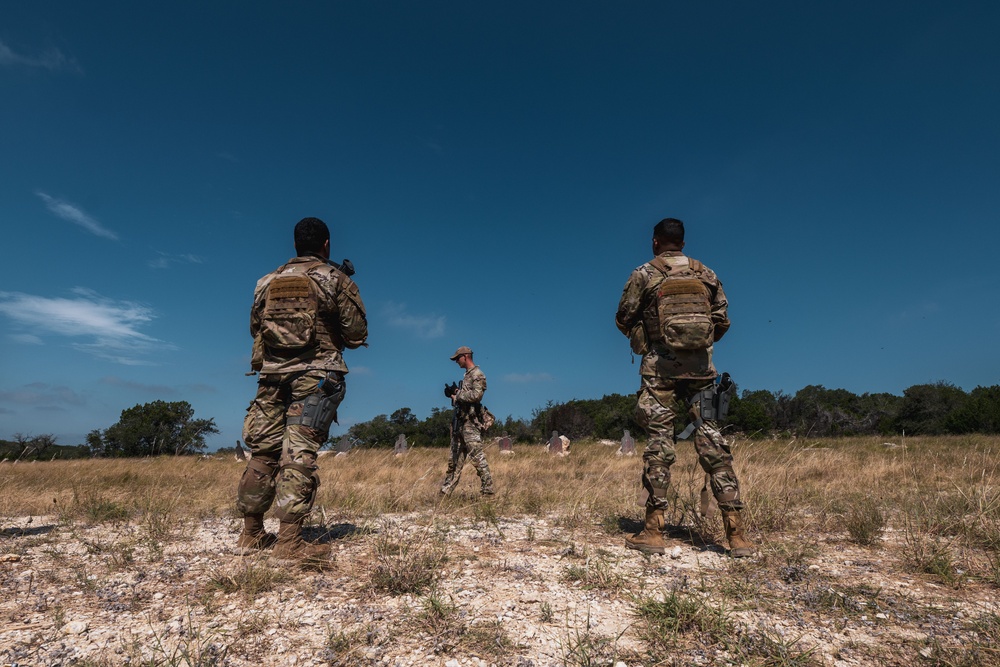 Security Forces trainees practice building clearing