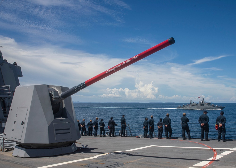 USS Rafael Peralta (DDG 115) conducts a PASSEX with the Royal Thai Navy