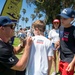 Navy parachute team, the &quot;Leap Frogs,&quot; jump into Coronado Island for 4th of July