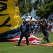 Navy parachute team, the &quot;Leap Frogs,&quot; jump into Coronado Island for 4th of July