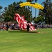 Navy parachute team, the &quot;Leap Frogs,&quot; jump into Coronado Island for 4th of July